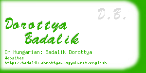 dorottya badalik business card